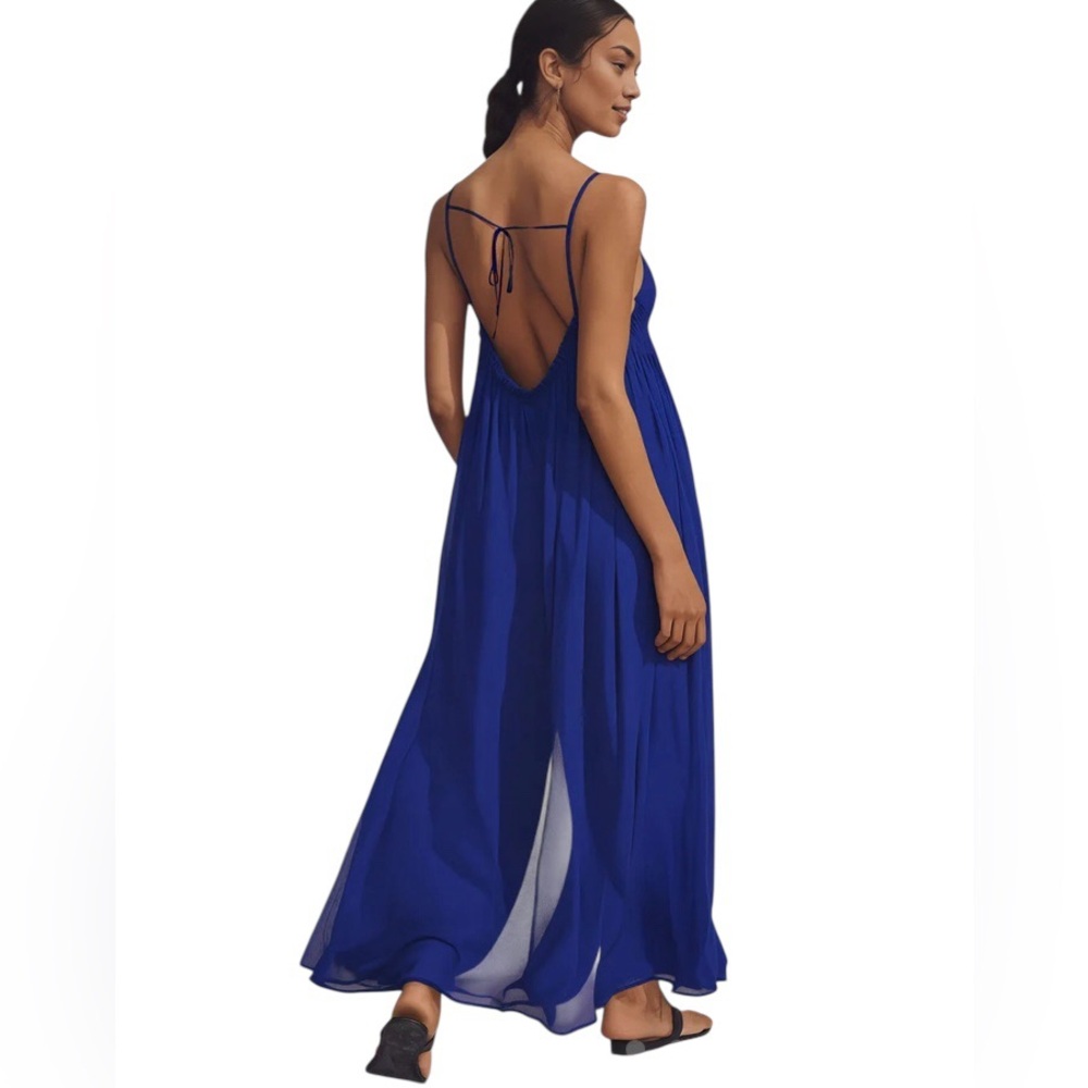 NWT Hers And Mine Chiffon Wide Leg Jumpsuit